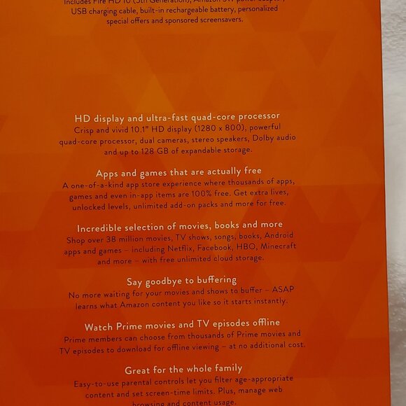 NIB Factory Sealed Amazon Fire HD10 (5th Gen ) 16Gb Black - Picture 10 of 13